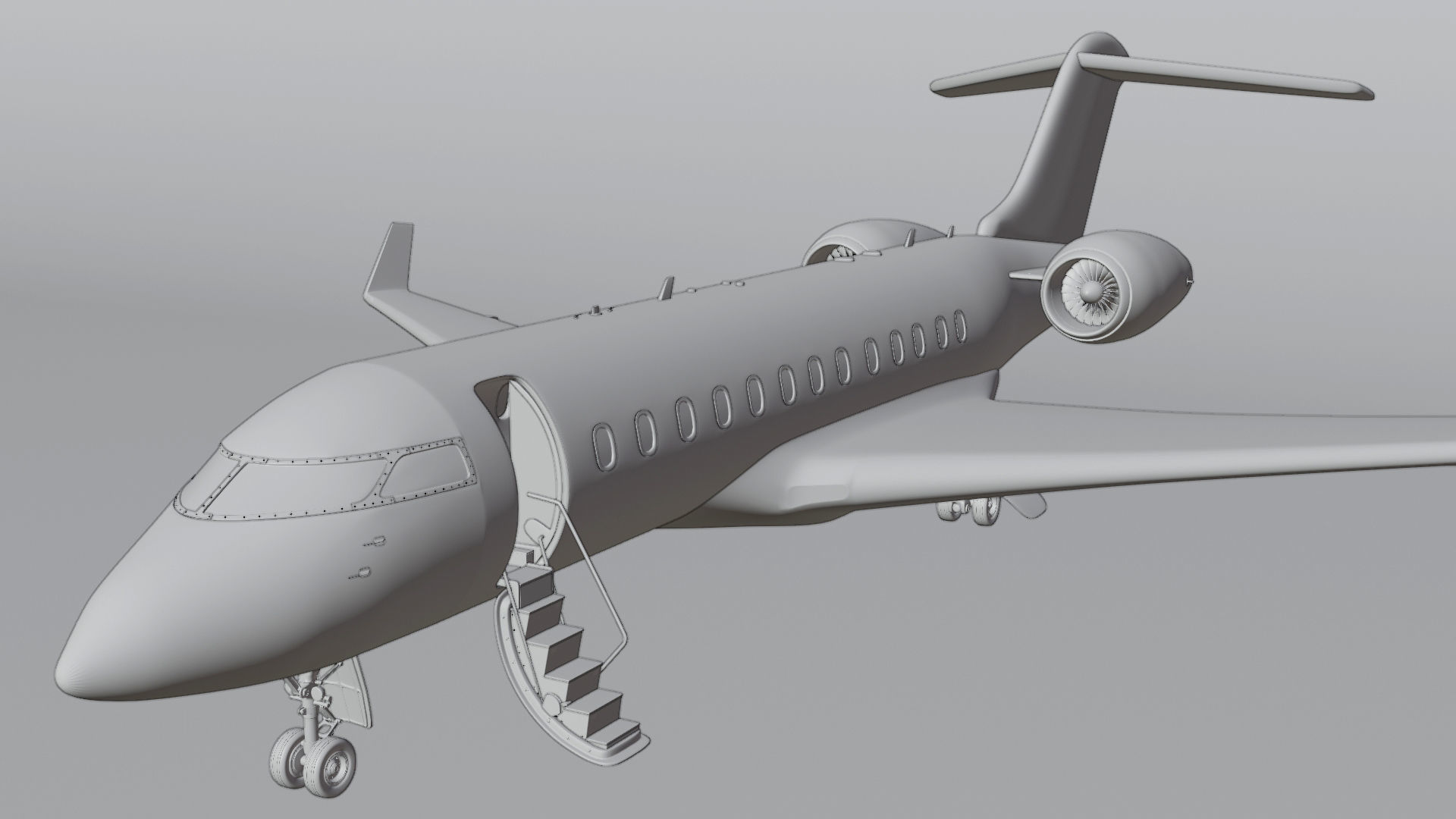 private jet 3D model_11