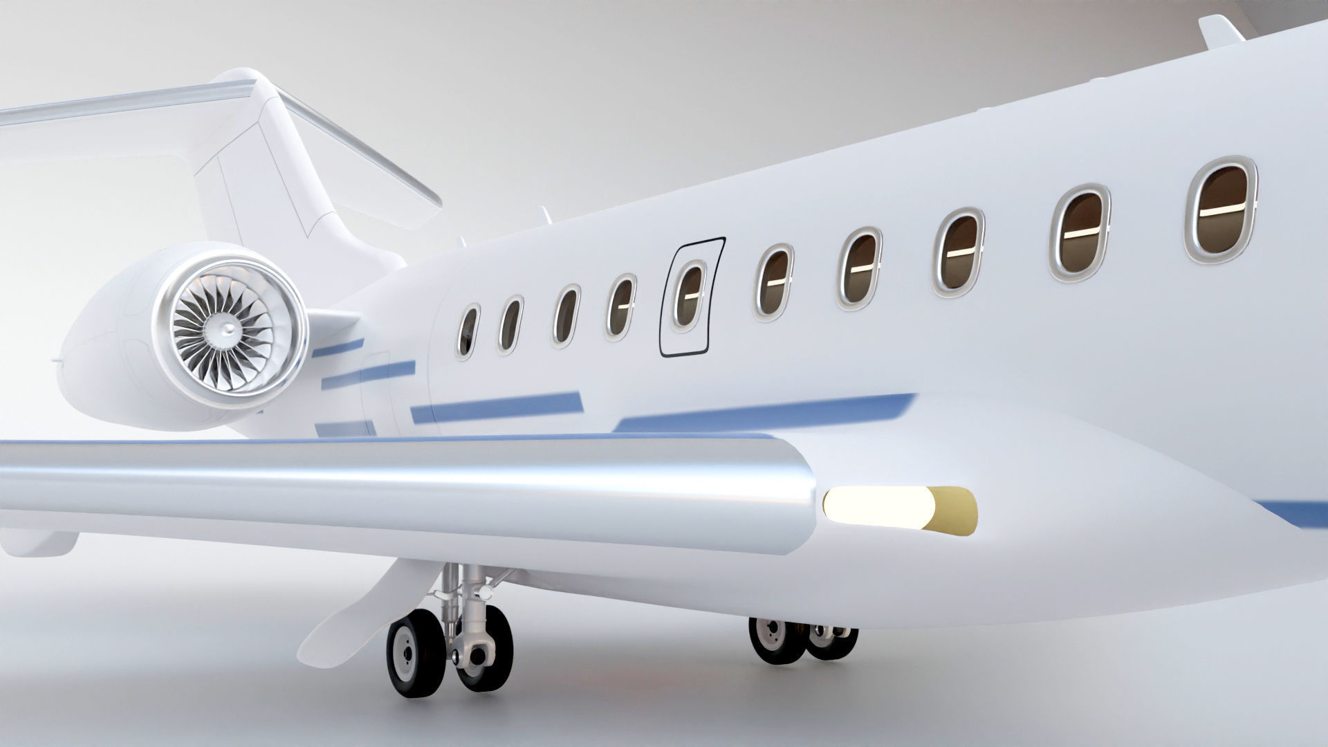 private jet 3D model_9