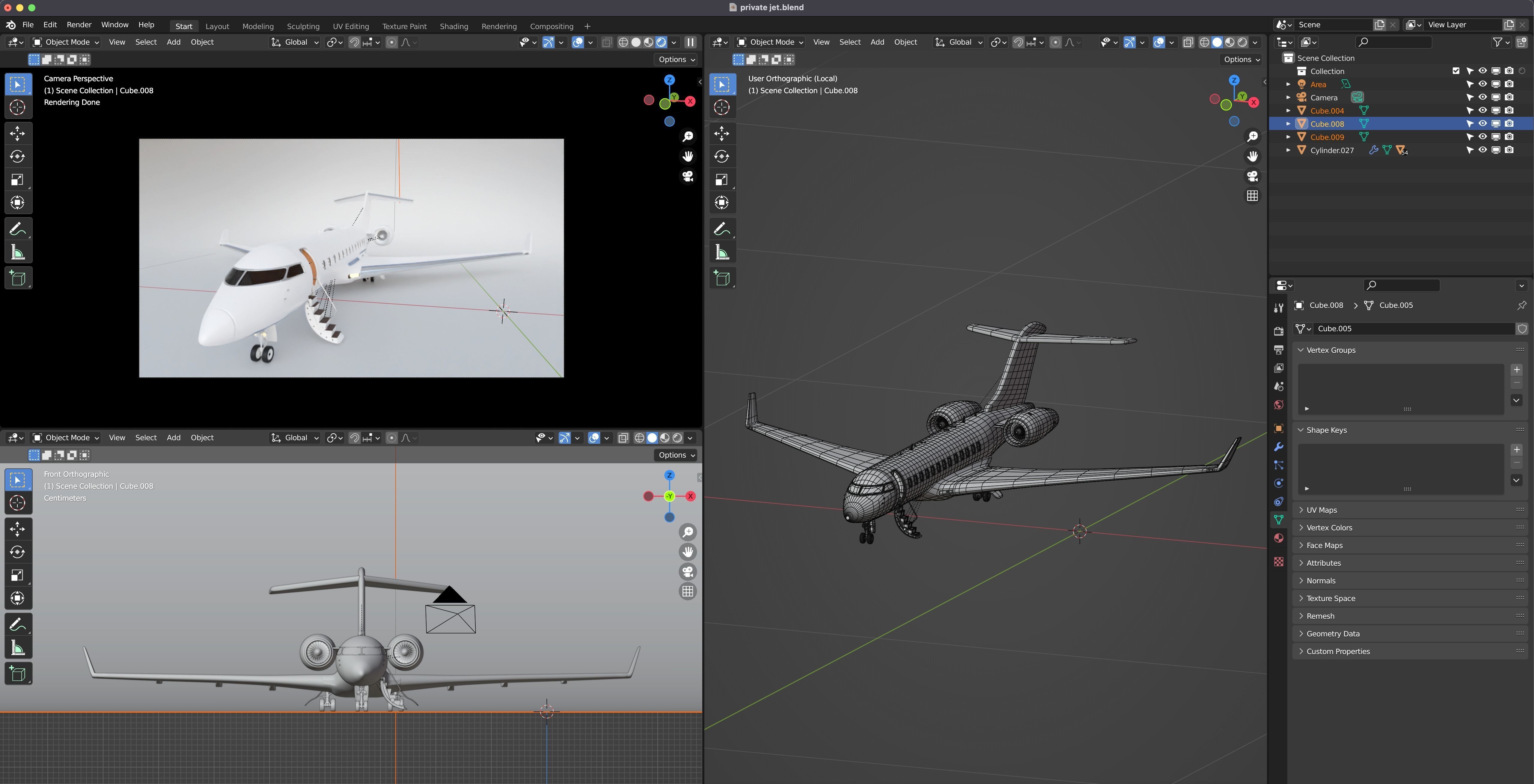 private jet 3D model_4