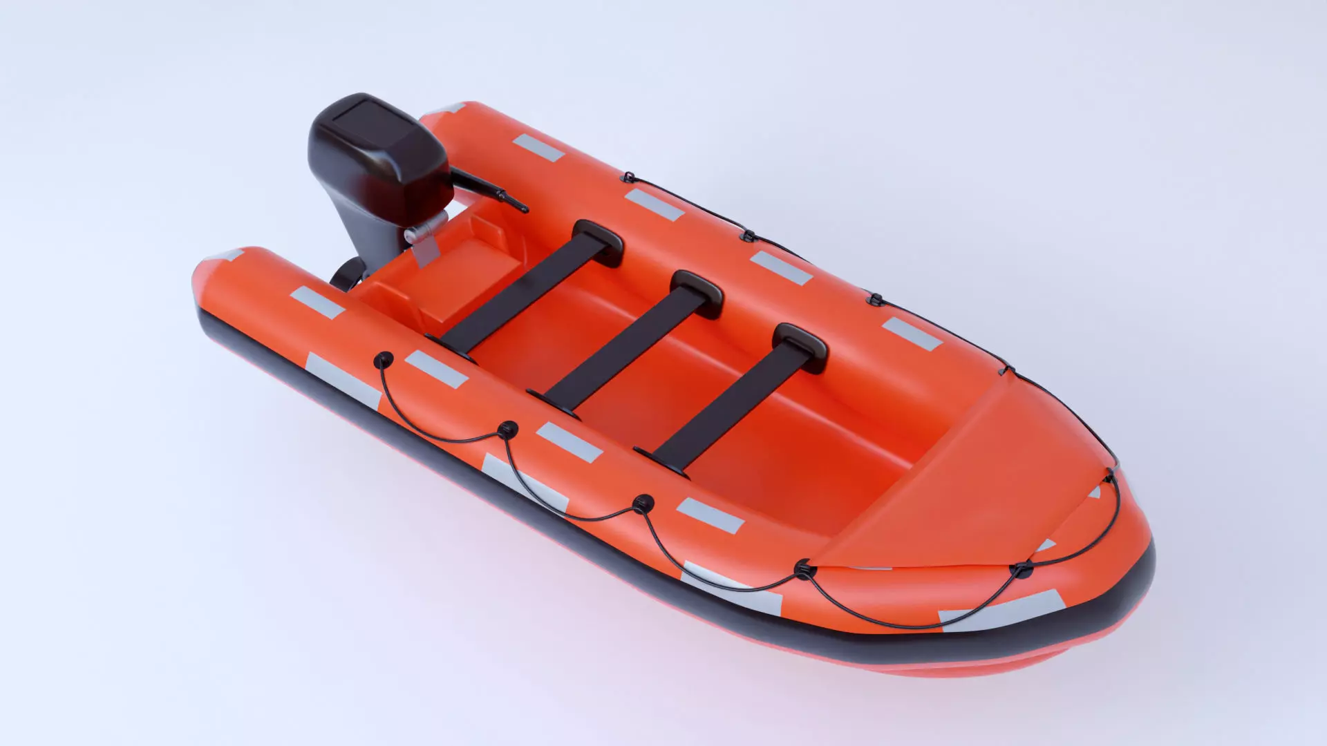 Inflatable rescue boat 3D model