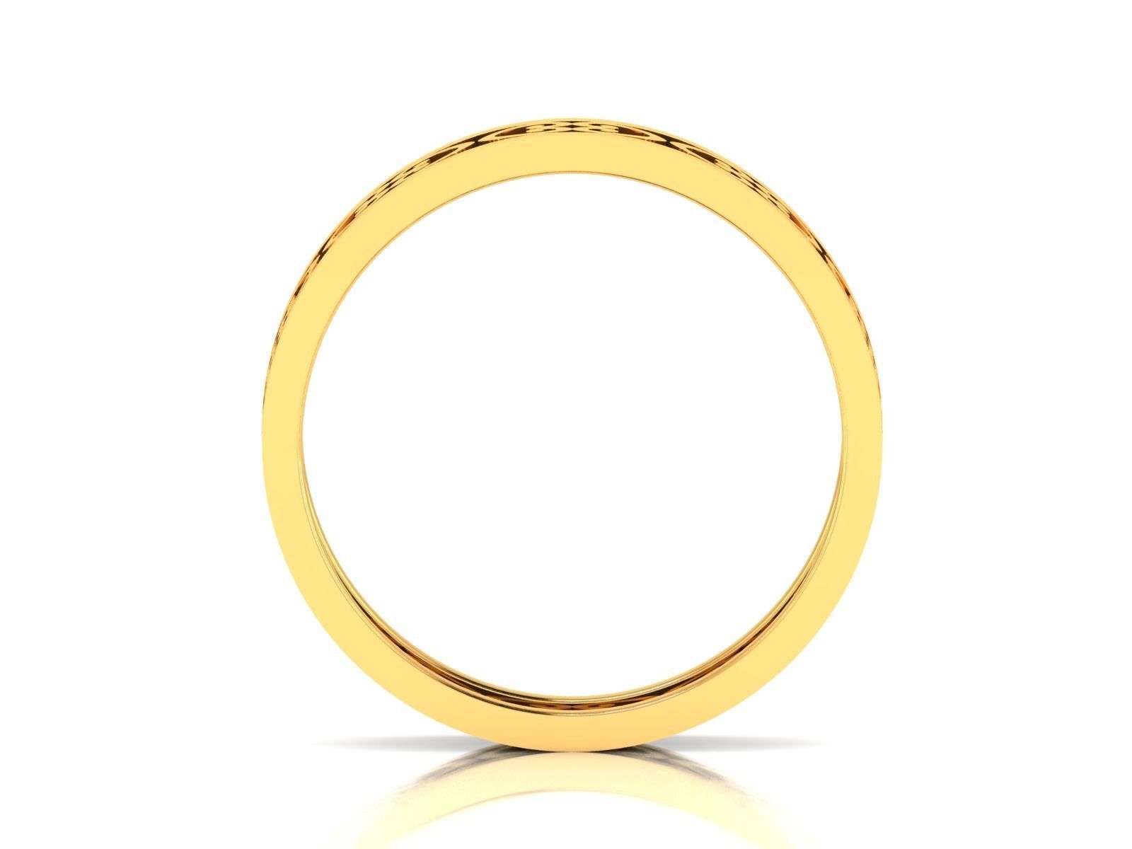 Solitaire Wedding Engagement Band Ring 3D print model_2