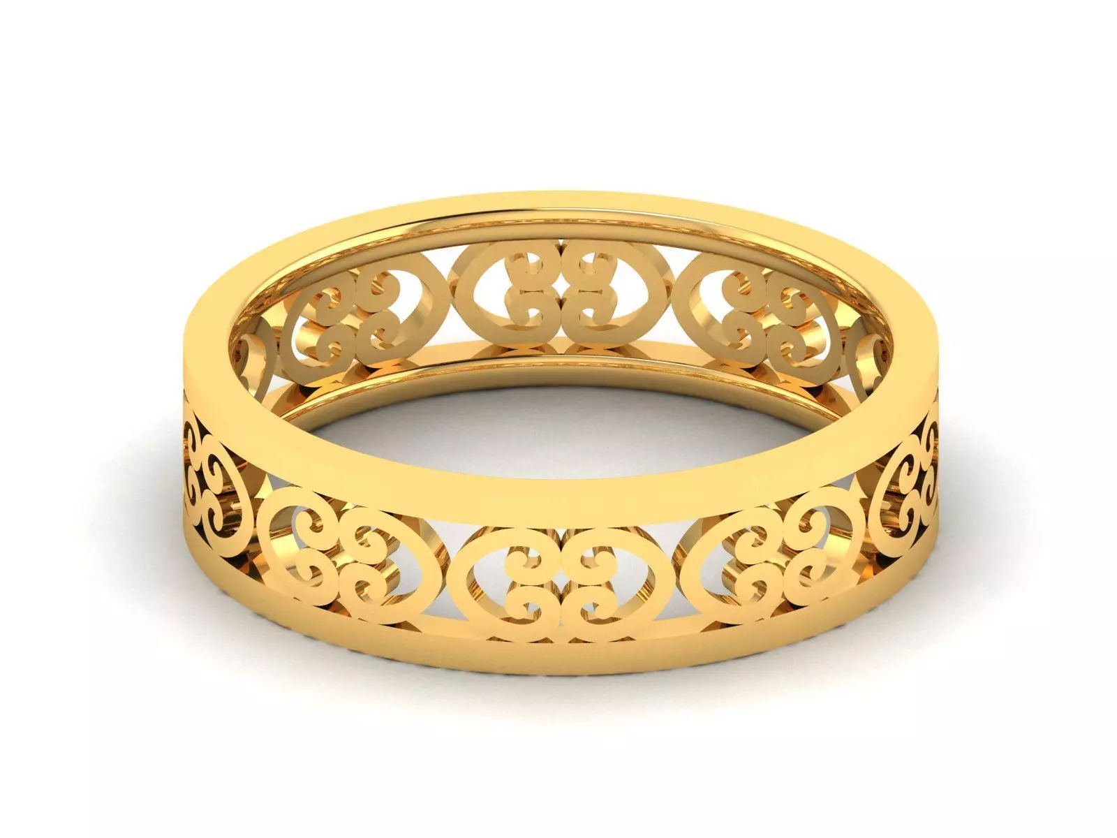 Solitaire Wedding Engagement Band Ring 3D print model_0