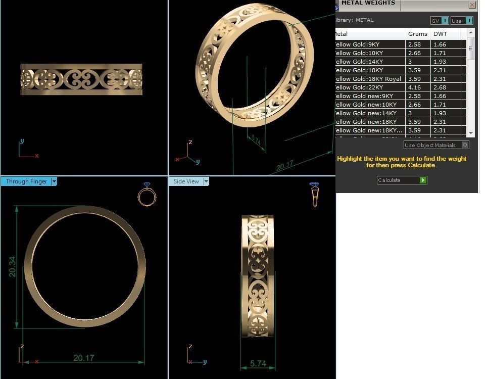 Solitaire Wedding Engagement Band Ring 3D print model_6