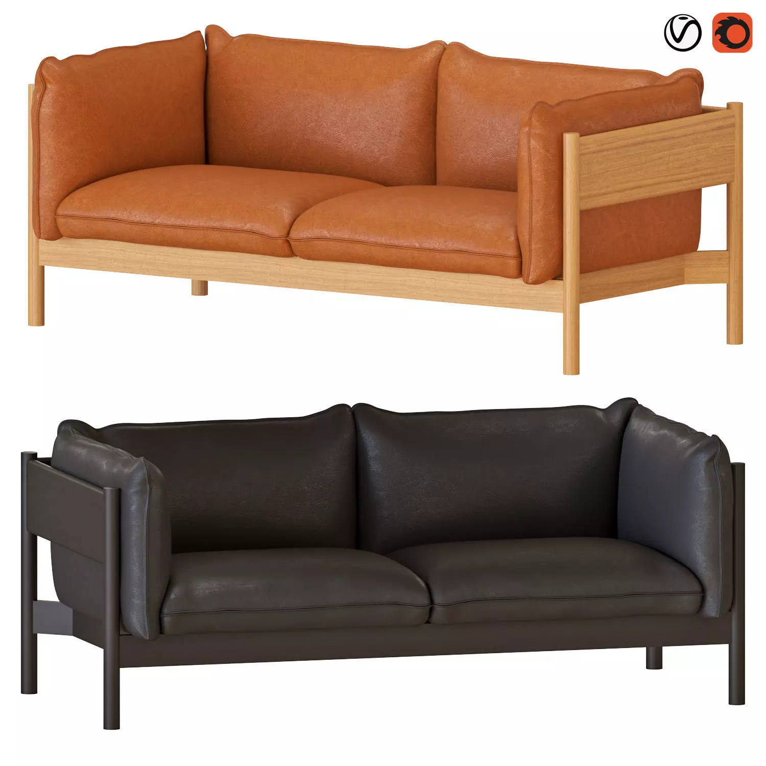 HAY ARBOUR TWO SEATER SOFA 01 3D model_0