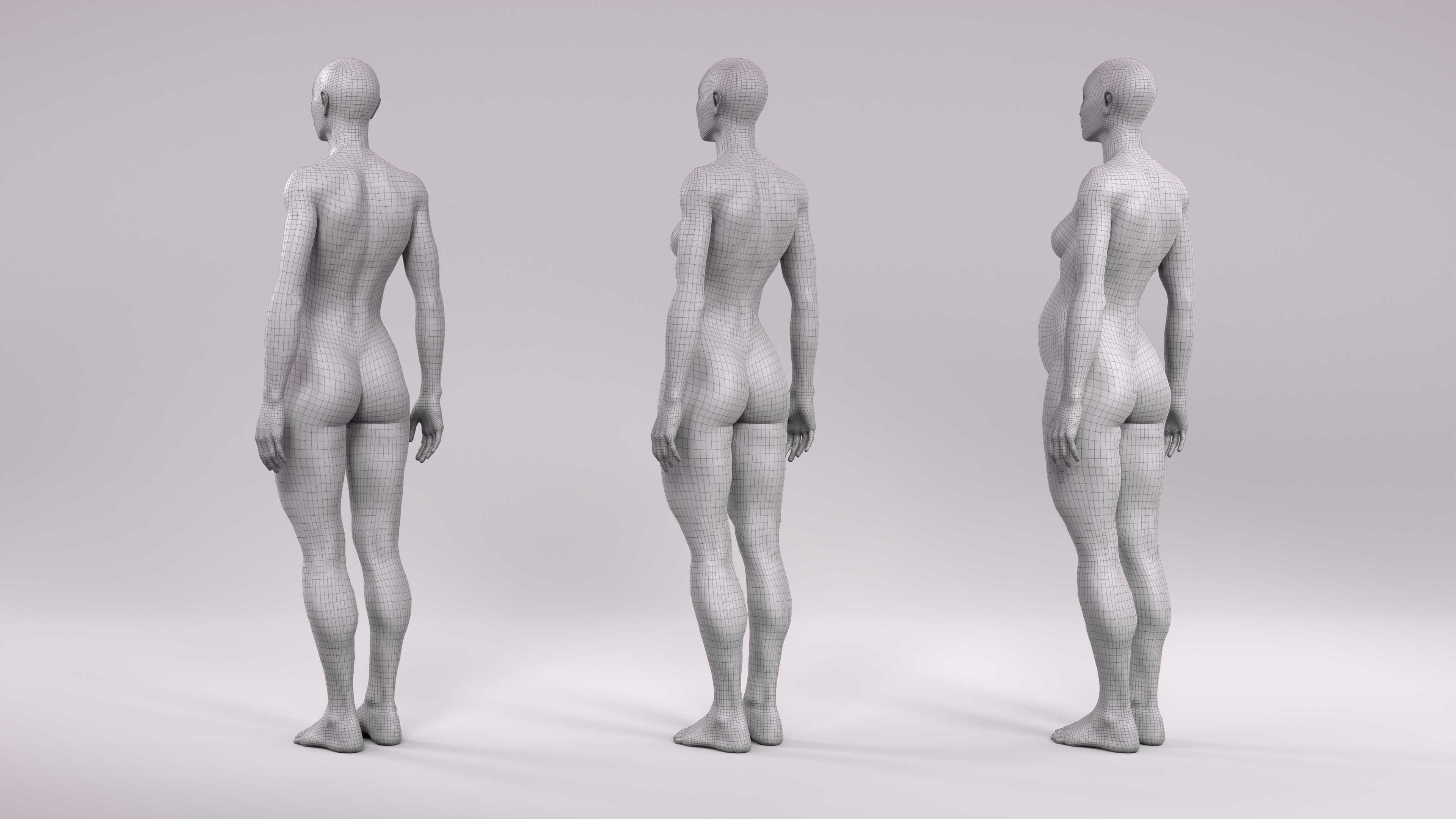 8 months pregnant fashion mannequin fitting set 3D model_4