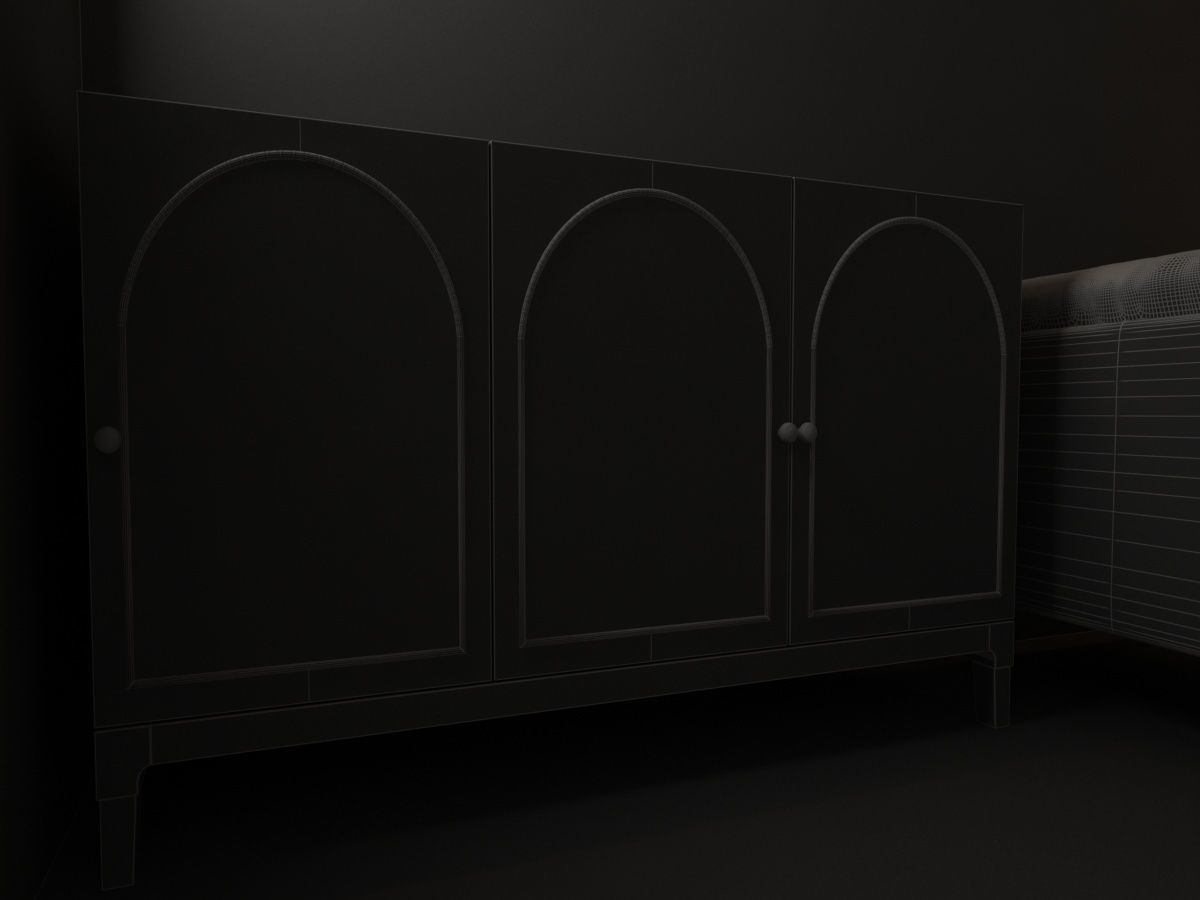 Restaurant lobby of hotel 3D model_27