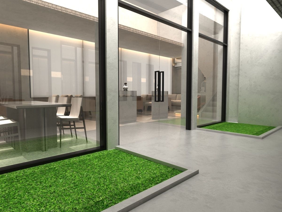 Restaurant lobby of hotel 3D model_15