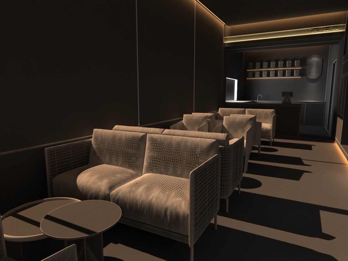 Restaurant lobby of hotel 3D model_20