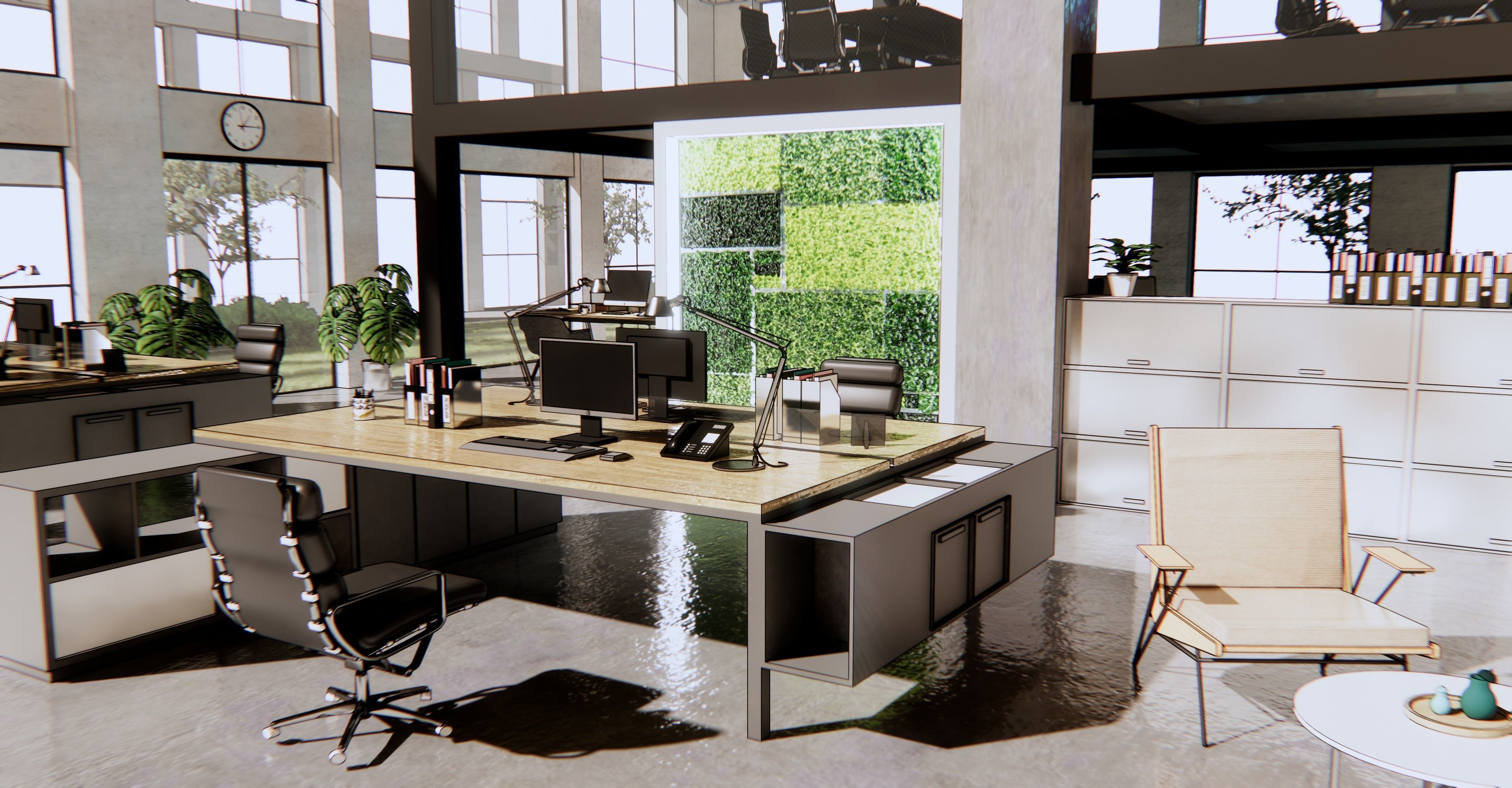 office modern 3D model_2