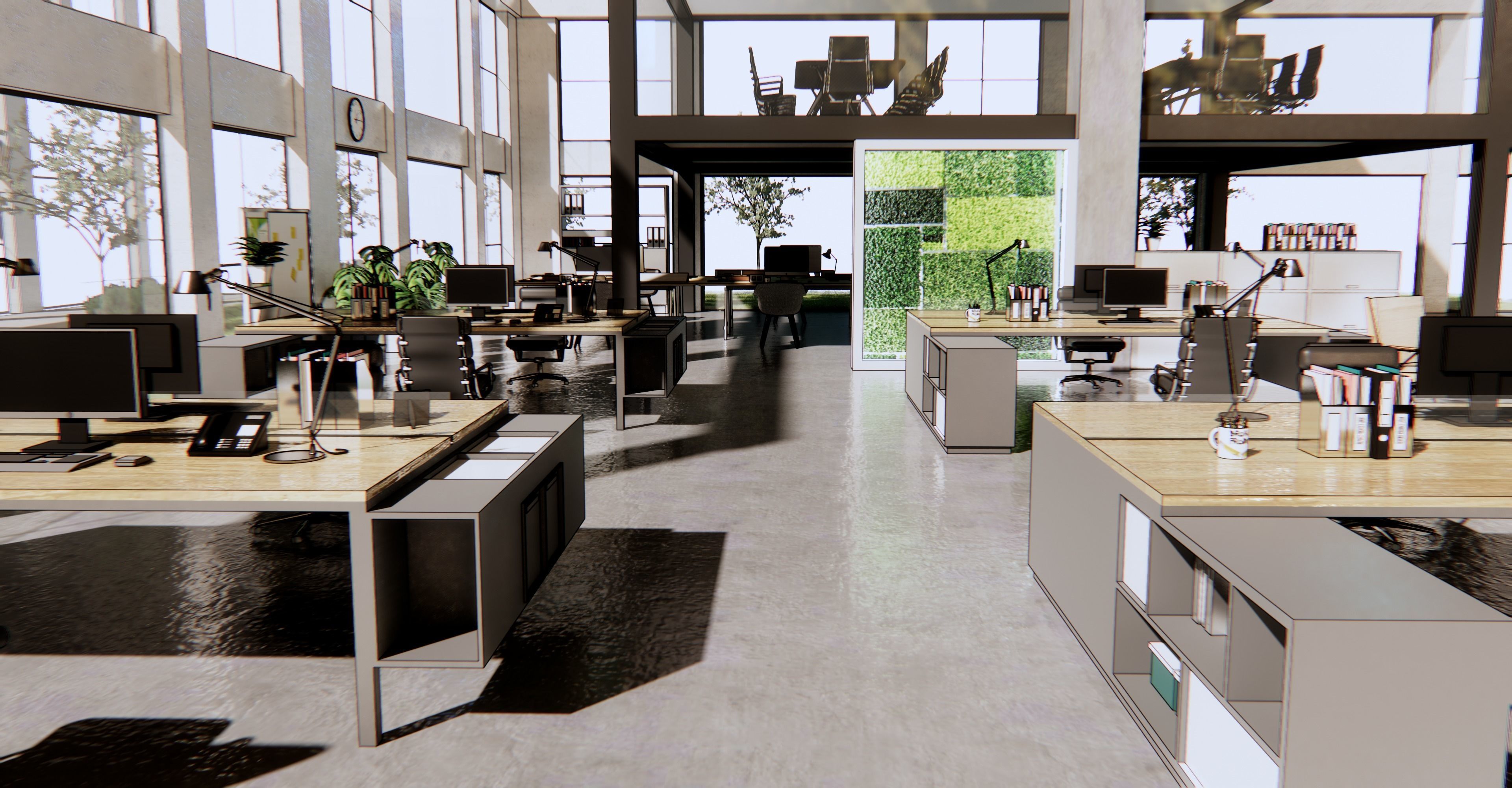 office modern 3D model_1