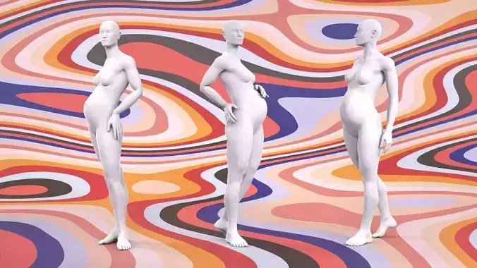 8 months pregnant fashion mannequin pose set