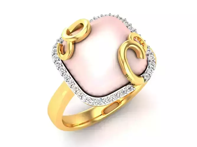 Solitaire Wedding Engagement Band Ring 3D print model