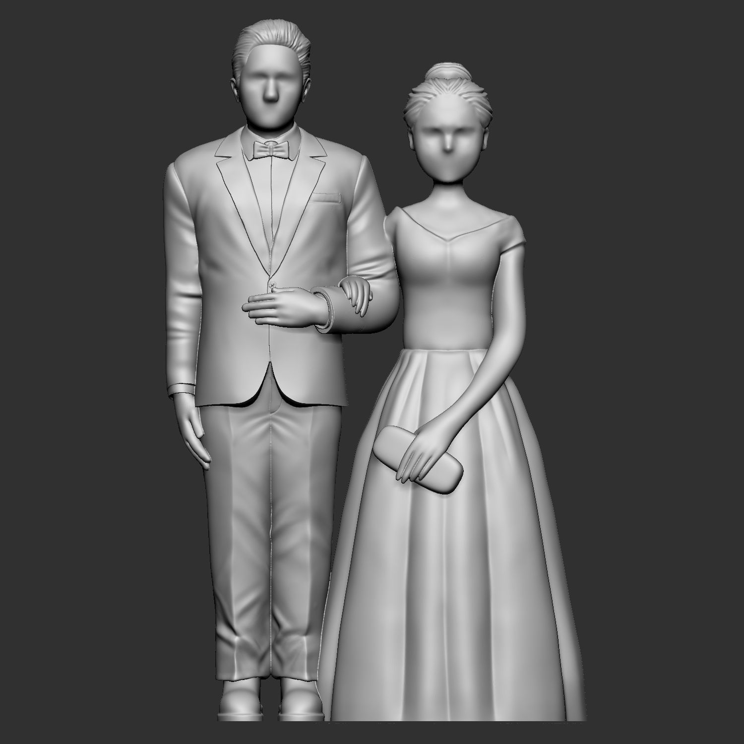 Wedding cake topper  4 IN 1 3D print model_1