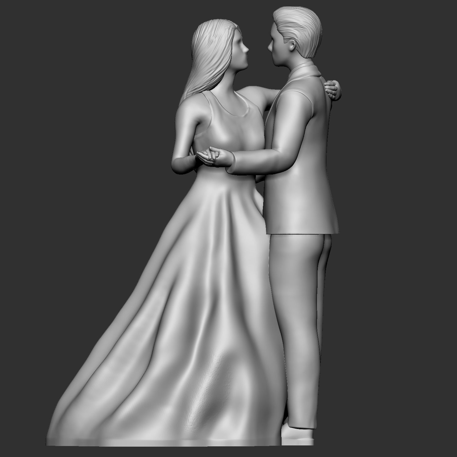 Wedding cake topper  4 IN 1 3D print model_2