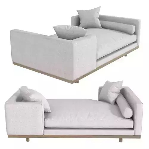 Four Hands Brady Tete A Tete Chaise 3D model