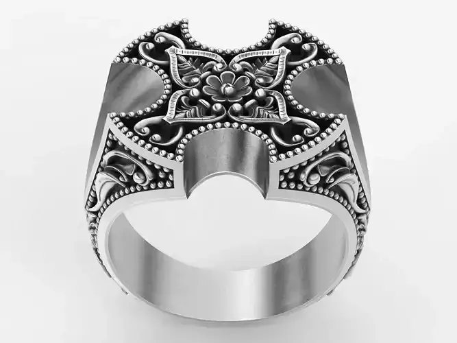 Lux ring silver gold sterling jewelry printable 3D model