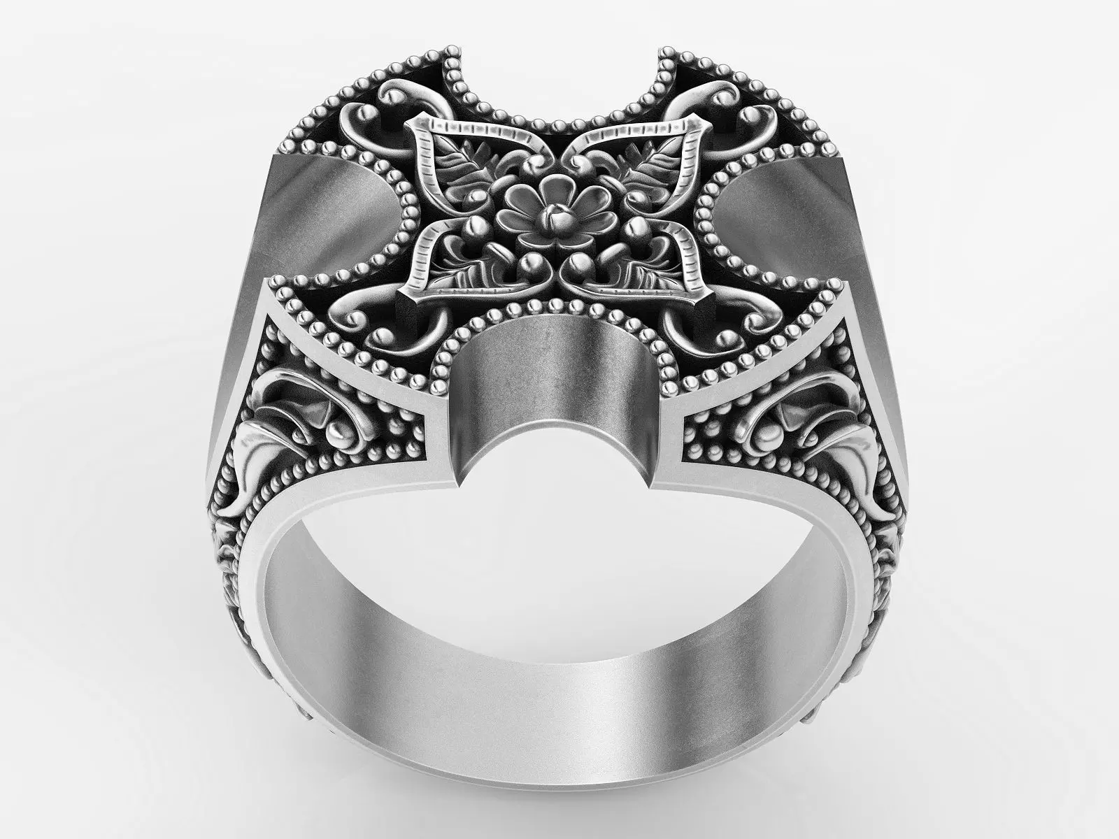 Lux ring silver gold sterling jewelry printable 3D model 3D print model
