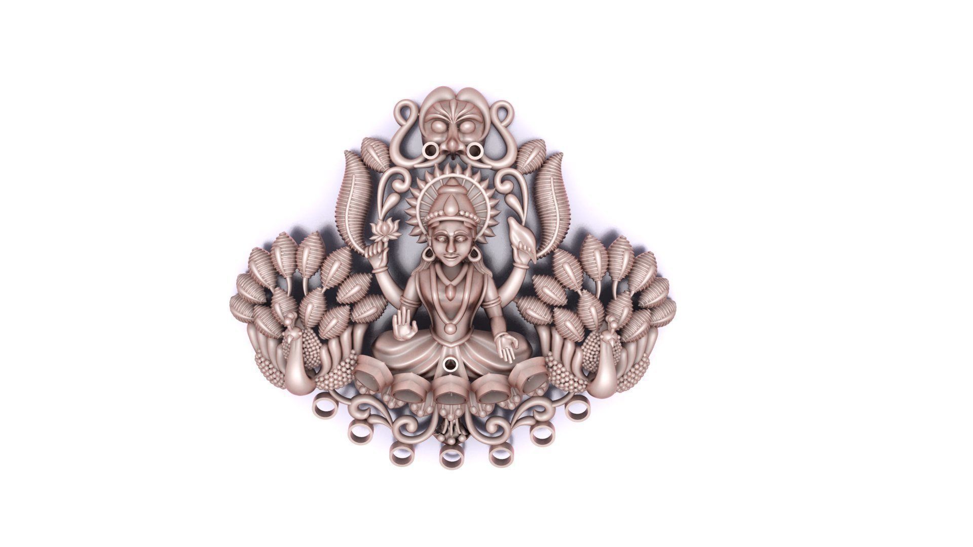 LAXMI PENDANT 3D print model_4