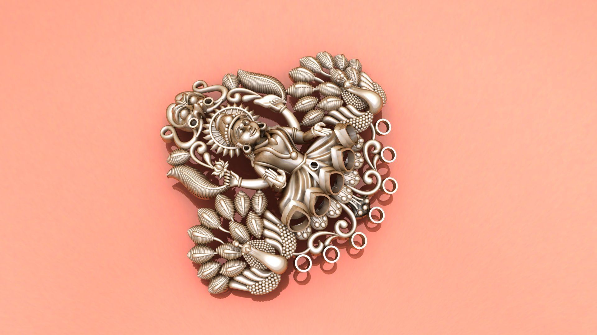 LAXMI PENDANT 3D print model_1