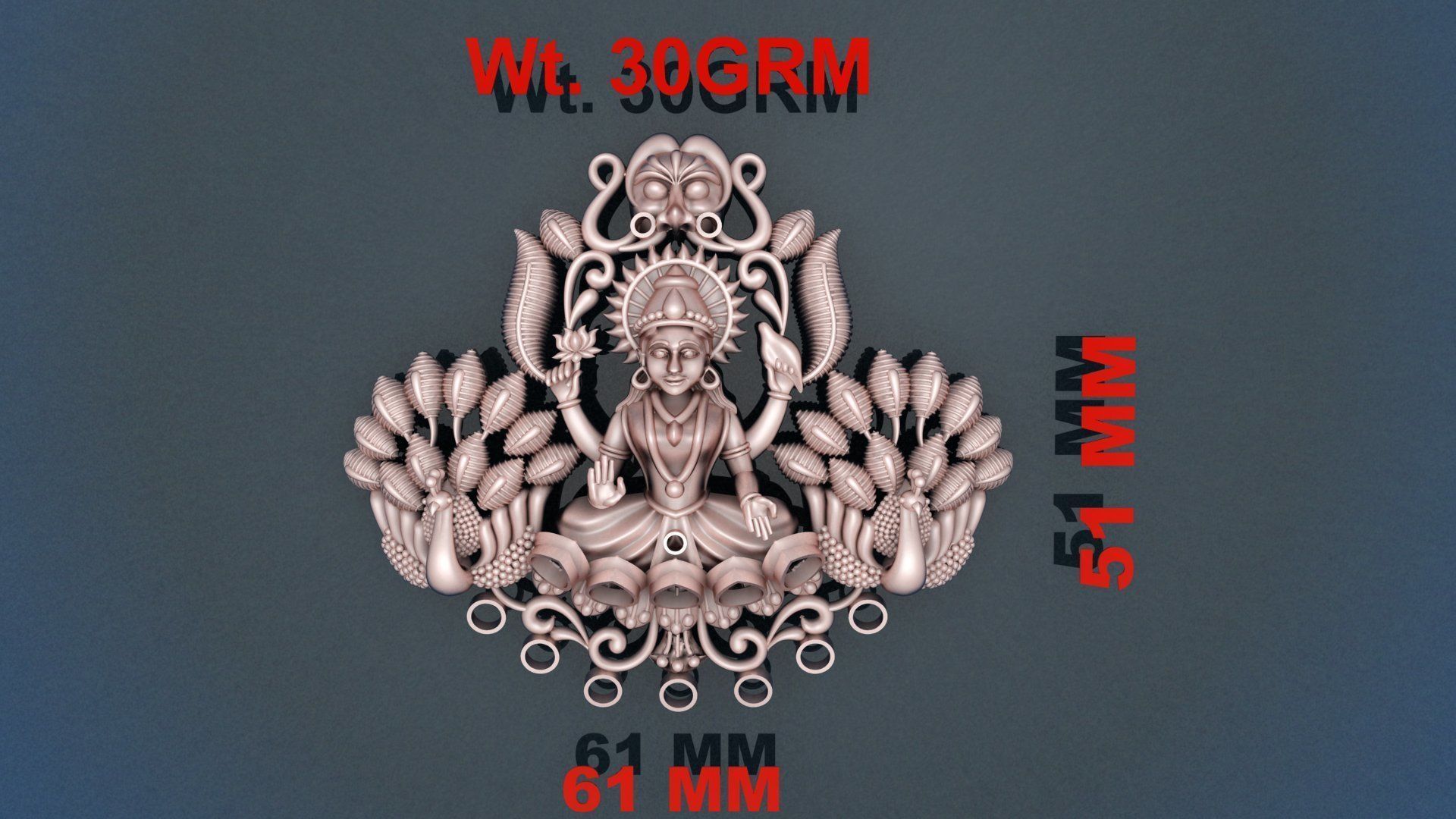 LAXMI PENDANT 3D print model_2