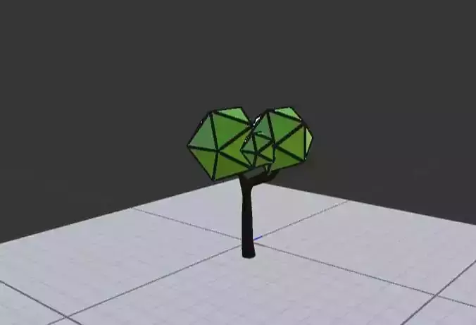 LOW POLY TREE made of polygons