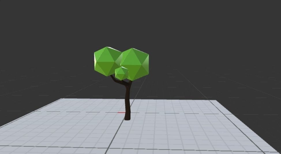 LOW POLY TREE made of polygons Low-poly 3D model_4