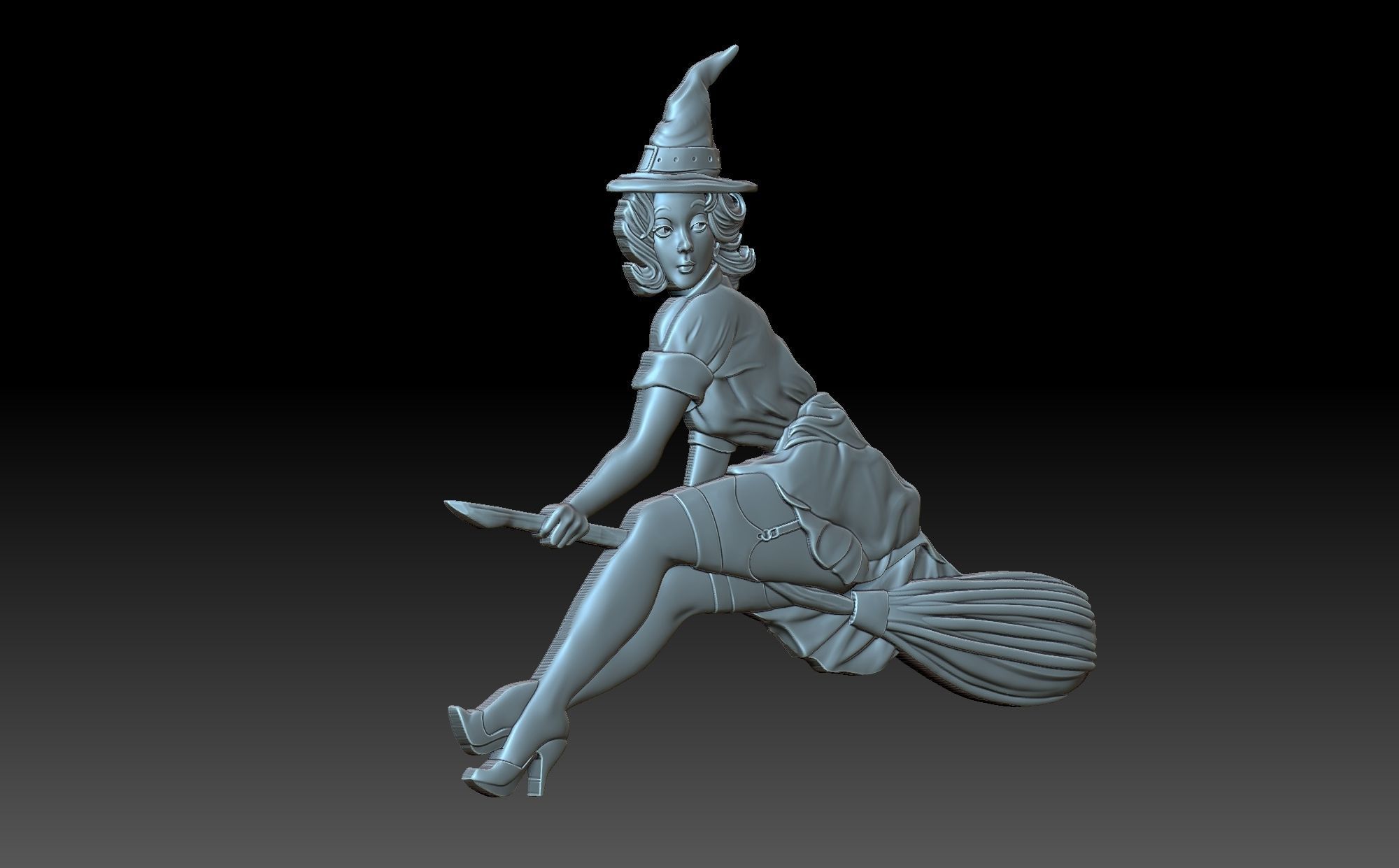 Witch sword 3D print model_4