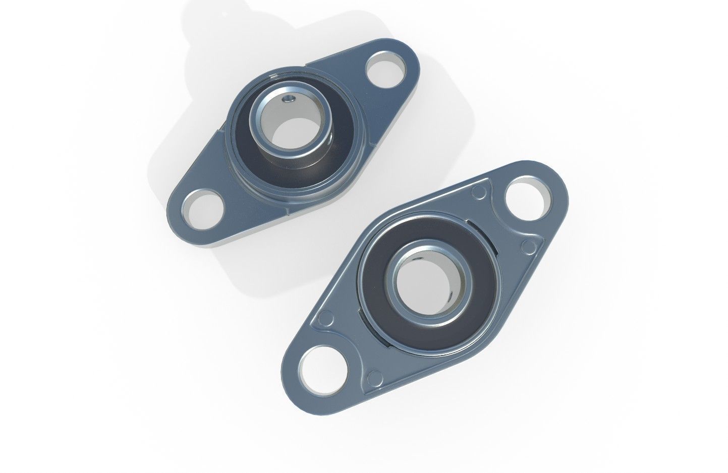Flange Bearing 02 Low-poly 3D model_12