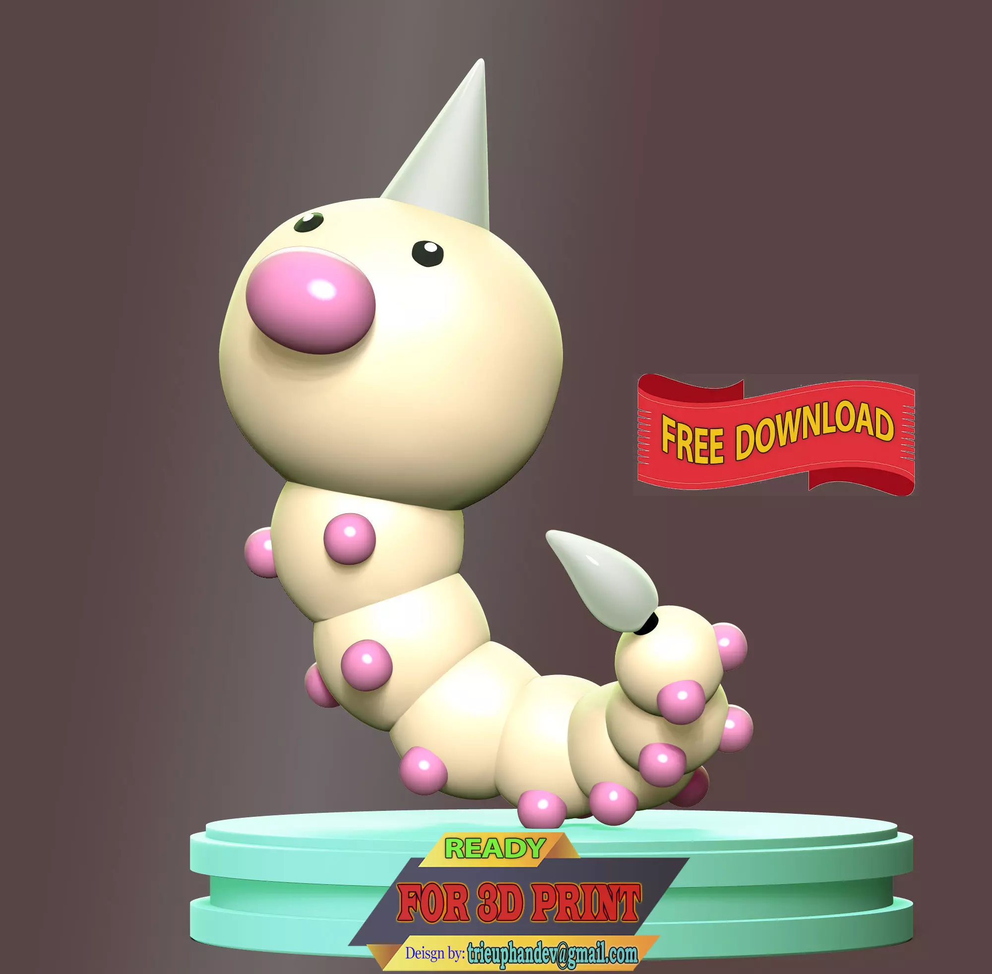 Weedle - Pokemon Go 3D print model