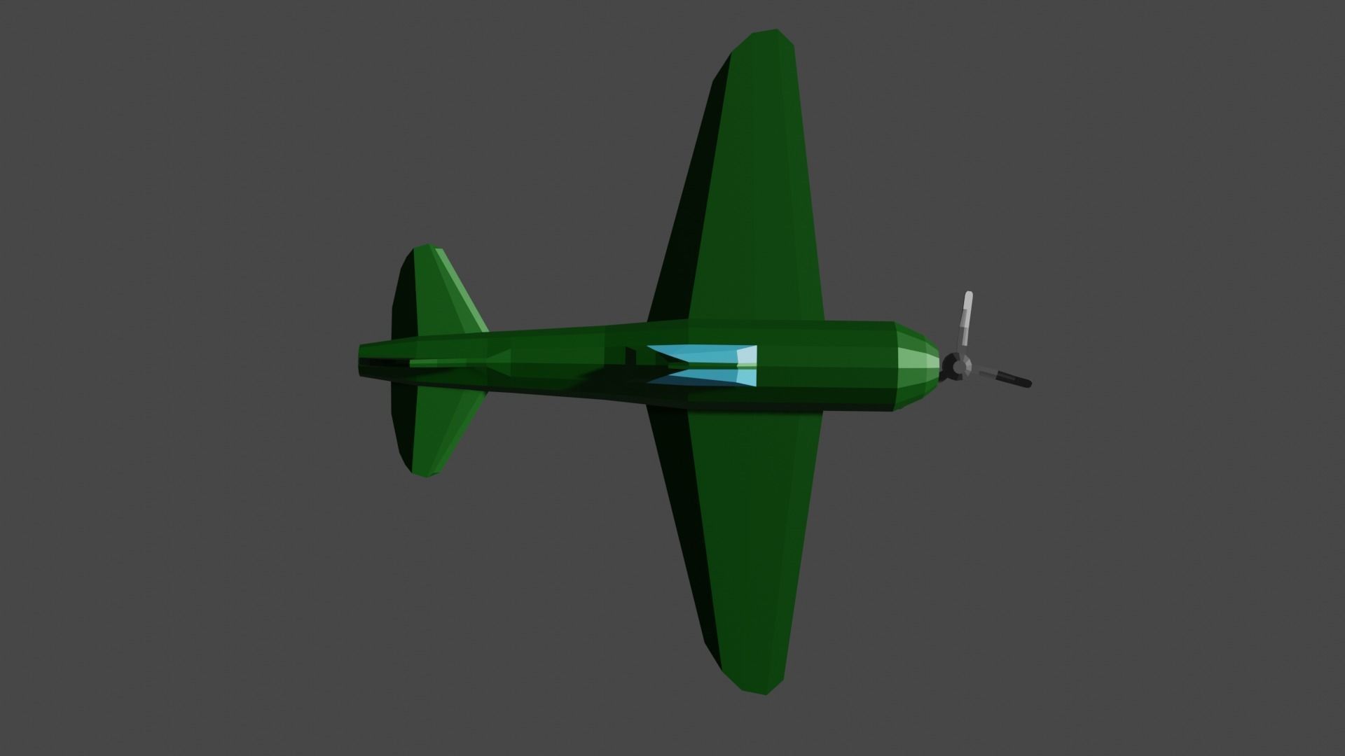 Airplane plane Low-poly 3D model_2