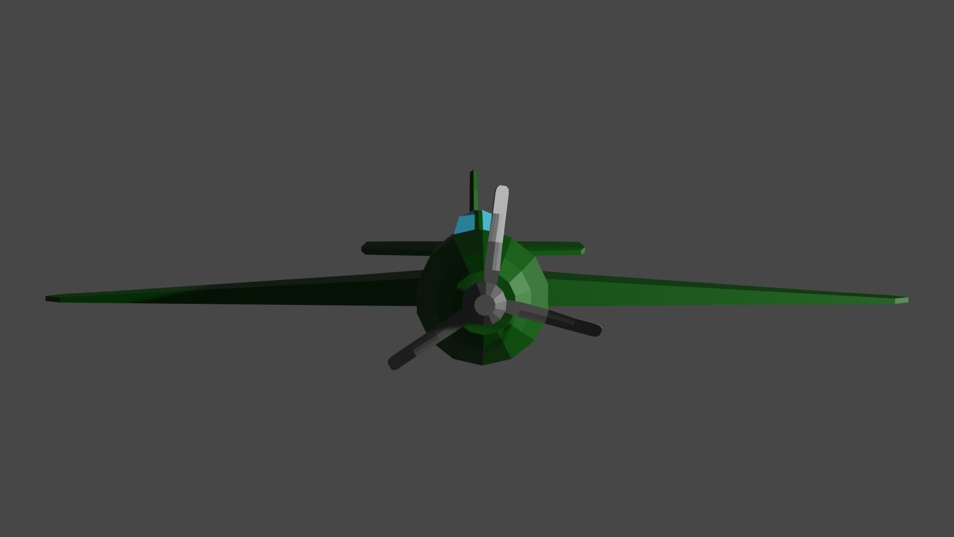 Airplane plane Low-poly 3D model_1
