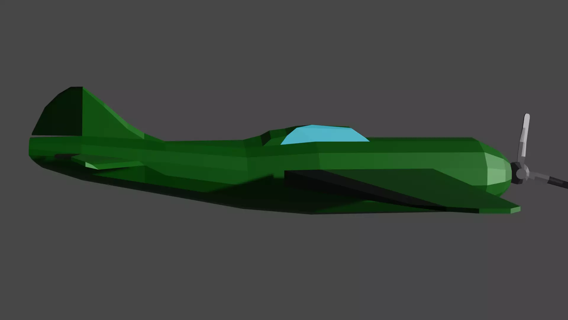 Airplane plane Low-poly 3D model_0
