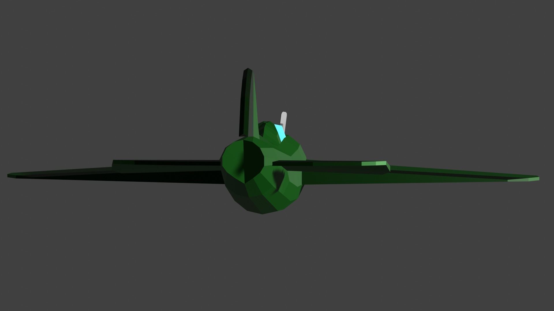Airplane plane Low-poly 3D model_4