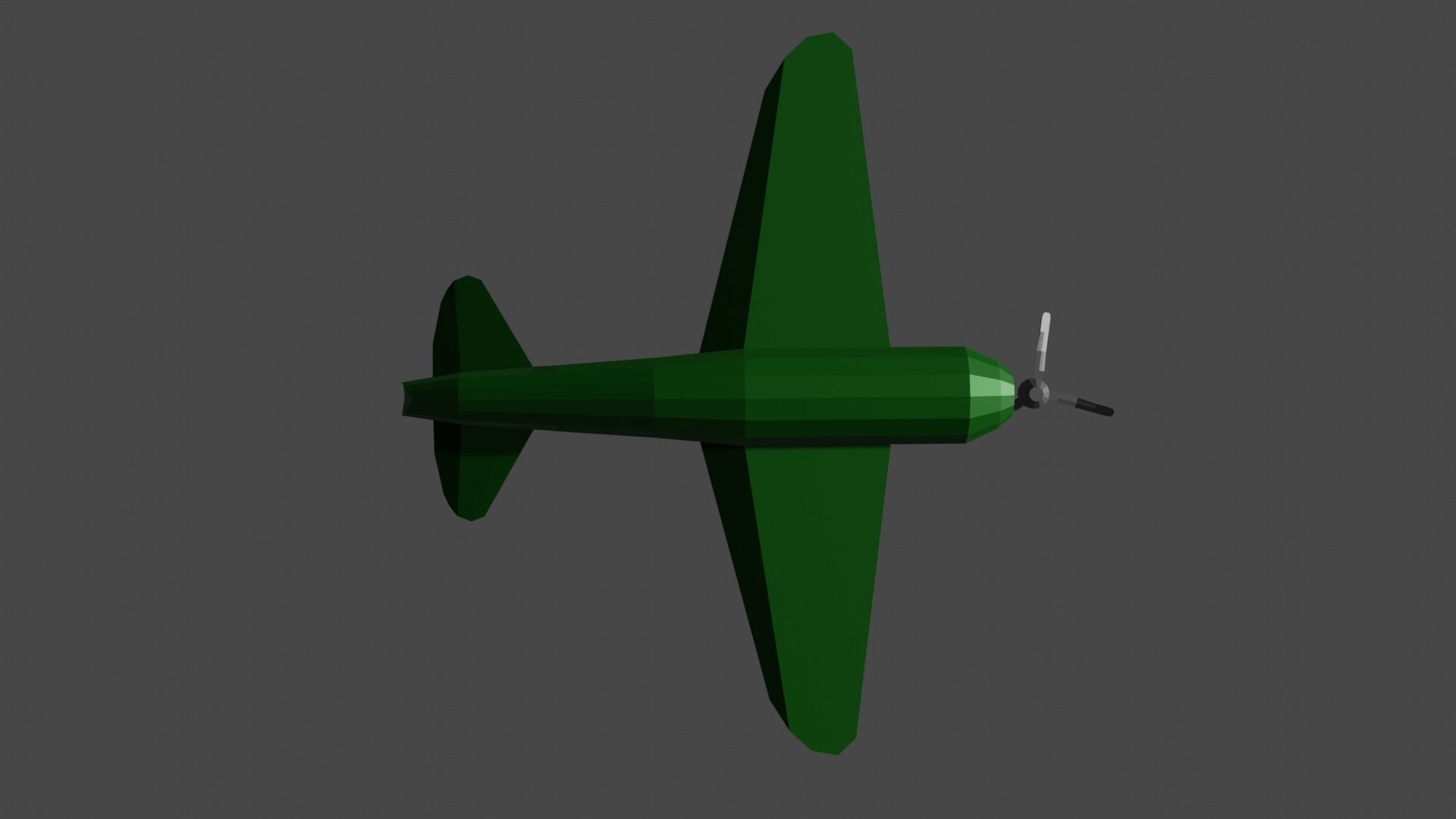 Airplane plane Low-poly 3D model_3
