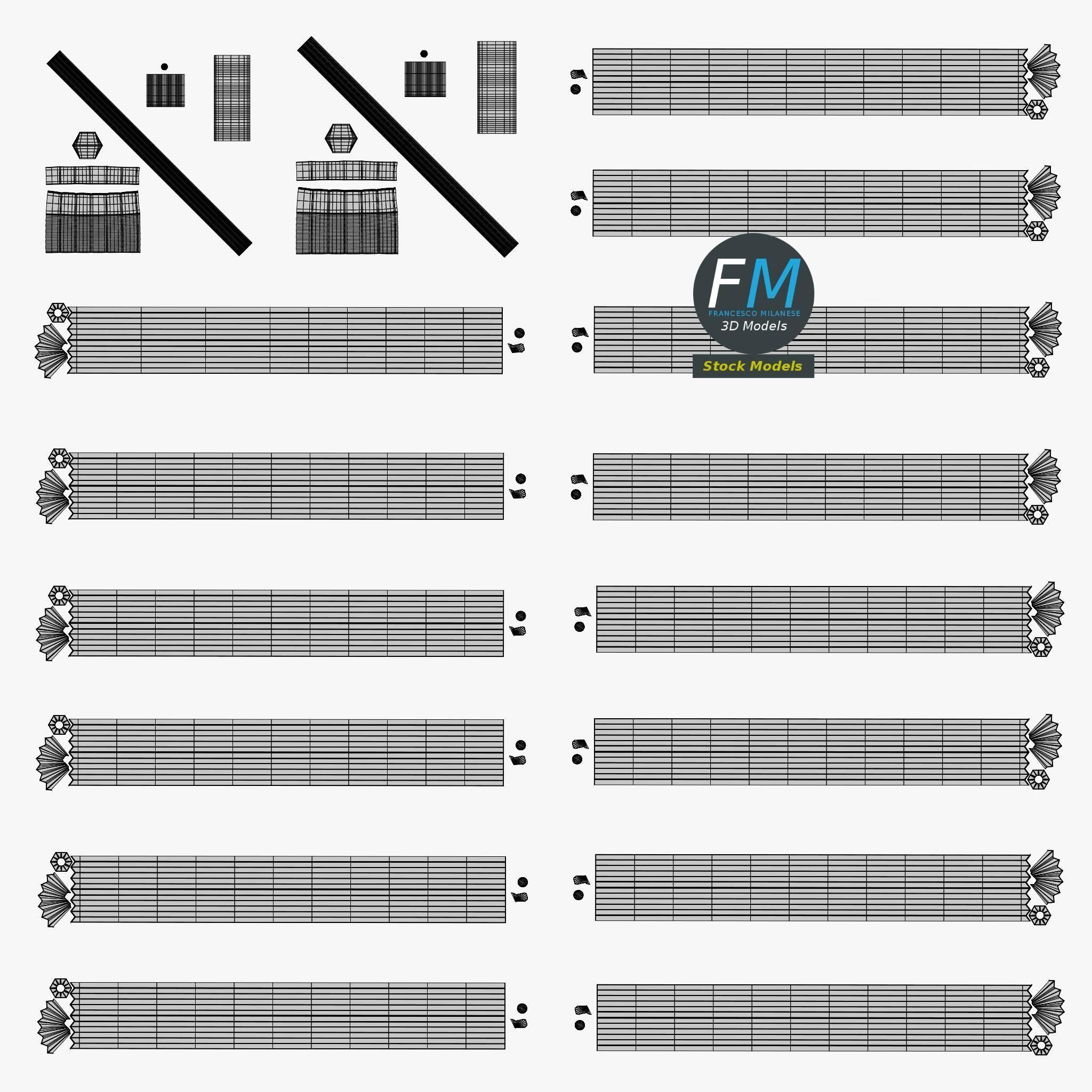 Coloured pencils in a glass 3D model_11