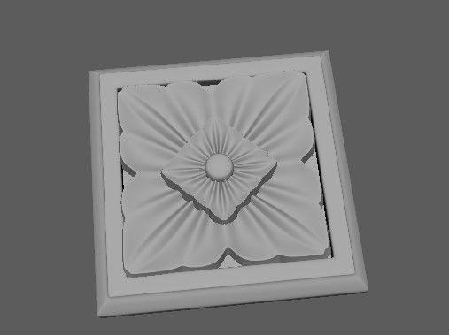 rosette flower 3D model_1