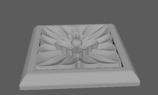 rosette flower 3D model_2