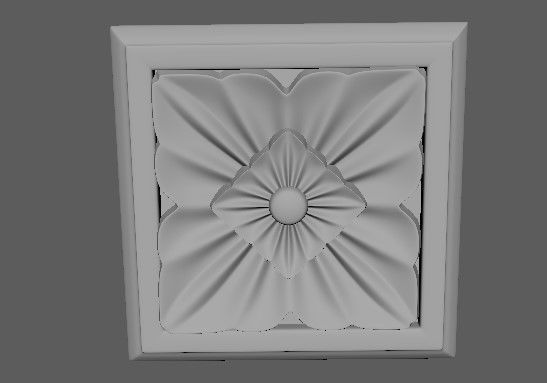 rosette flower 3D model_3