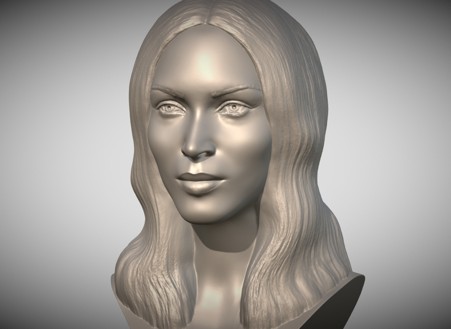Megan Fox bust for 3D printing 3D print model_1
