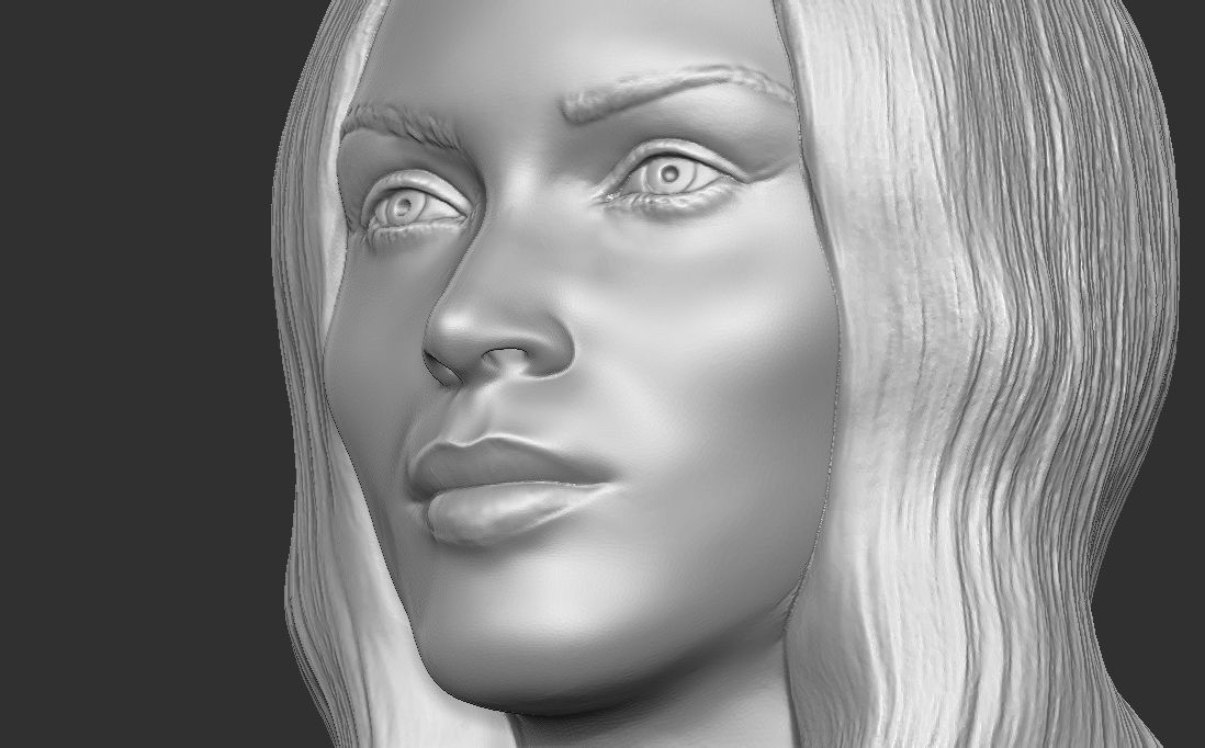 Megan Fox bust for 3D printing 3D print model_21