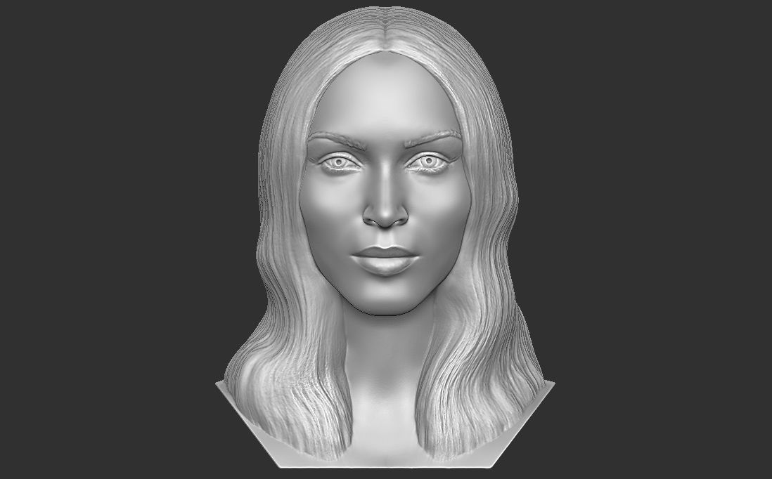 Megan Fox bust for 3D printing 3D print model_5