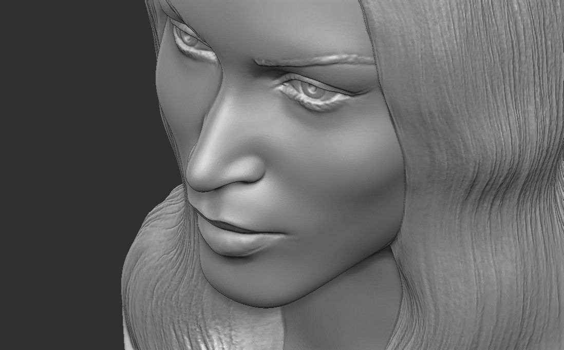 Megan Fox bust for 3D printing 3D print model_20