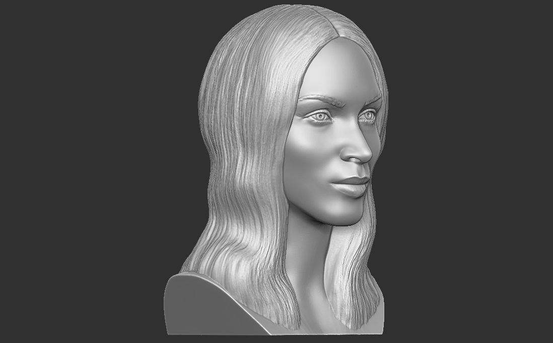 Megan Fox bust for 3D printing 3D print model_14