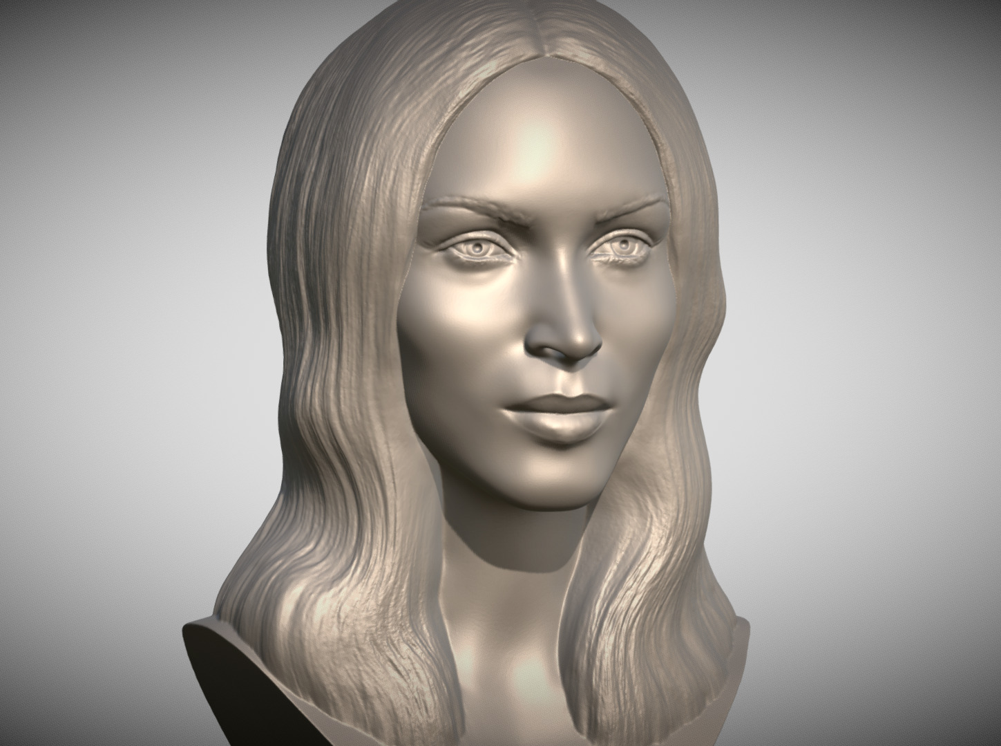 Megan Fox bust for 3D printing 3D print model_3