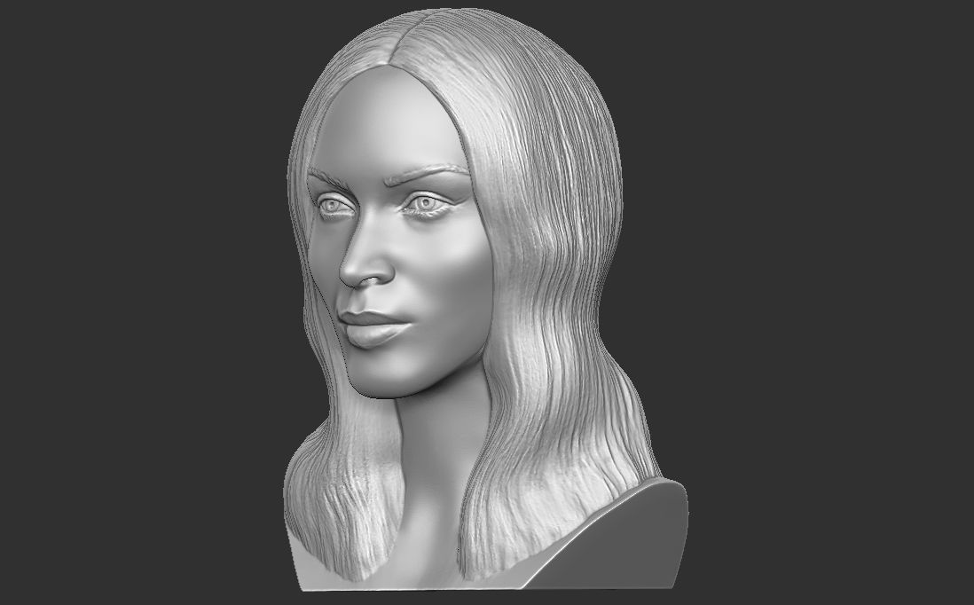 Megan Fox bust for 3D printing 3D print model_7
