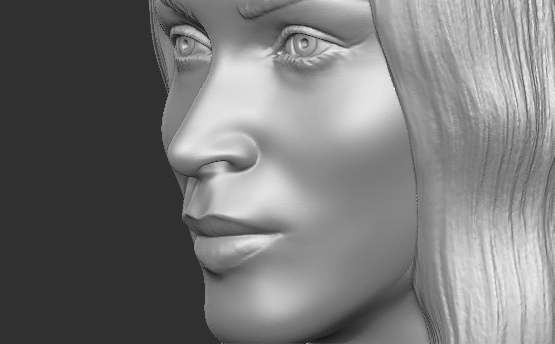 Megan Fox bust for 3D printing 3D print model_19