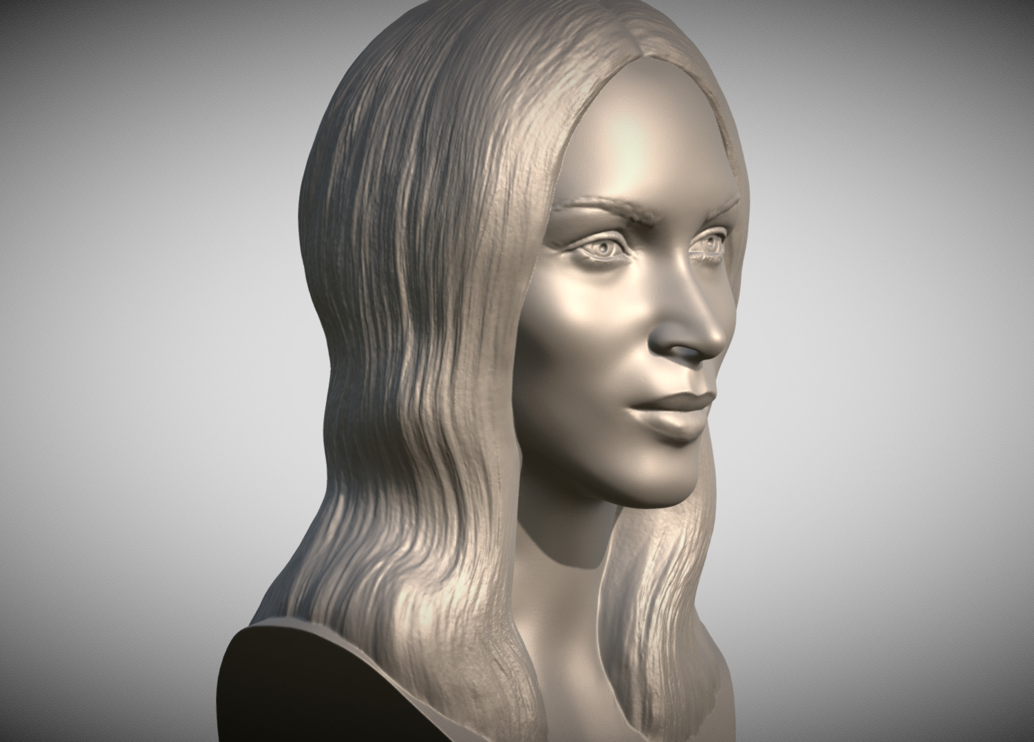 Megan Fox bust for 3D printing 3D print model_2