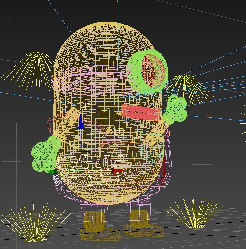 Minion character 3D model Low-poly 3D model_1