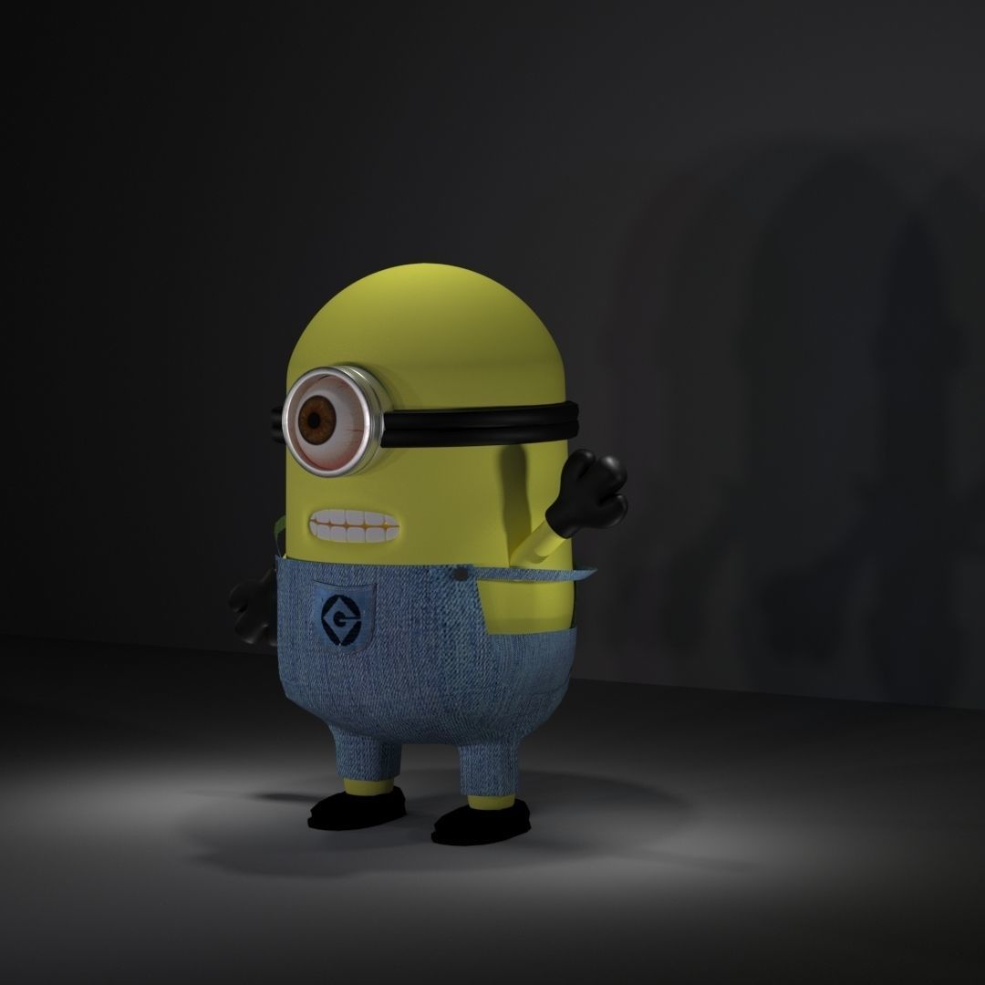 Minion character 3D model Low-poly 3D model_4