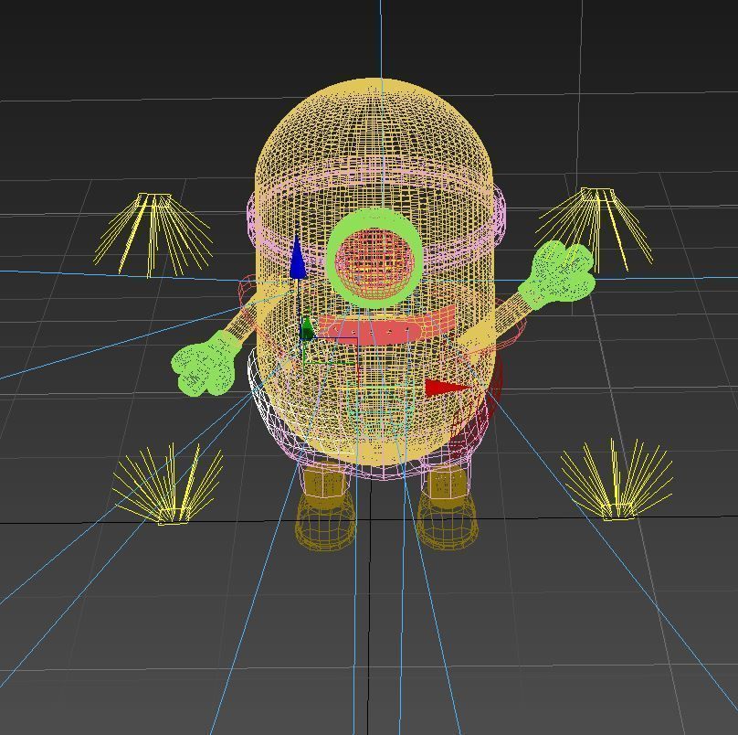 Minion character 3D model Low-poly 3D model_6